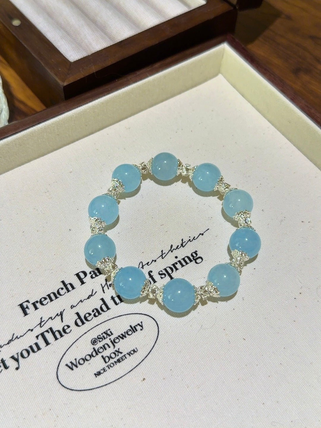 ▫️▪️ Blue chalcedony bracelet